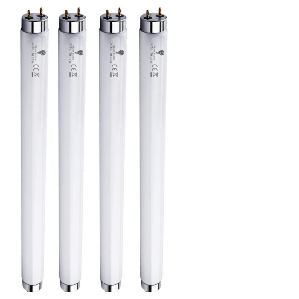 Bluex Bulbs 4 Pack Bug Zapper Replacement Lamp Bulb Light Tube 10W for 20W Electronic Bug Zapper T8 Fluorescent Light Tube Replacement Bulb for Bug Zapper