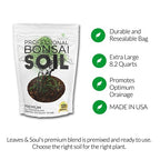 Large Bonsai Soil Premium All Purpose Blend | Pre-Mixed Ready to Use for Plant Support and Fast Drainage | Lava, Limestone Pearock, Calcined Clay and Pinebark | Extra Large 8.2 Quarts | Made in USA