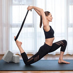 Overmont Yoga Block 2 Pack Supportive Latex-Free EVA Foam Soft Non-Slip Surface for General Fitness Pilates Stretching and Meditation 9"x6"x3" Yoga Strap Included