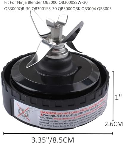 Replacement ninja blade assembly Parts for 16 oz Cup, Compatible with Nutri Ninja Blender 700 Watts QB3000, QB3000SS, QB3000SSW, QB3001SS 30, QB3004, QB3005