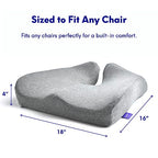 C CUSHION LAB Patented Pressure Relief Seat Cushion for Long Sitting Hours on Office/Home Chair, Car, Wheelchair - Extra-Dense Memory Foam for Hip, Tailbone, Coccyx, Sciatica - Wellness Green