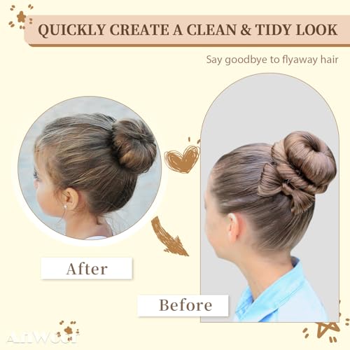 5 Pack Hair Wax Stick, Slick Back Hair Brush, Fly Away Stick for Hair - Hair Bun Smoothing Accessories Styling Gifts Stuff for Kids, Girls and Women