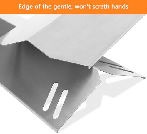 Hisencn Heat Plates for Cuisinart GAS2256AS Gas Grill, Heat Tents Replacement Parts for Cuisinart 2-Burner Gas Grill 2256, Stainless Steel, 2-Pack