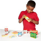 Melissa & Doug Fridge Food Wooden Play Food Set - 9 Pieces Pretend Play Kitchen Accessories, For Kids Kitchen, Wooden Grocery Sets For Kids Ages 3+