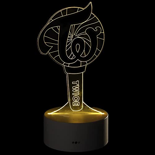YX&ST Kpop Twice 16 Colors LED Night Light with Remote Control USB Acrylic Home Room Decoration