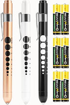 MEUUT 3 Pack Pen Lights for Nurses with 6 Batteries – Medical Penlights Nurse Accessories for Work, Perfect Nursing Student Essentials Medical Supplies for Nurses Doctors EMT Trauma