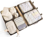 Packing Cubes for Suitcases Travel Luggage Organizers,8 Set Travel Essentials Luggage Organizer for Travel Accessories Shoe Bag Tioletry Bag Laundry Bag