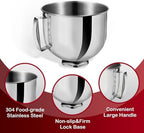 Stainless Steel Stand Mixer Bowl 5 QT For KitchenAid Artisian&Classic Stand Mixeres, Replacement Bowl For KitchenAid Mixers (5 QT)