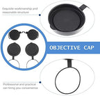 3Pcs Rubber Objective Lens Cover Eyepiece Flip- Open Scope Cover for Binoculars Telescope Accessories (Black)