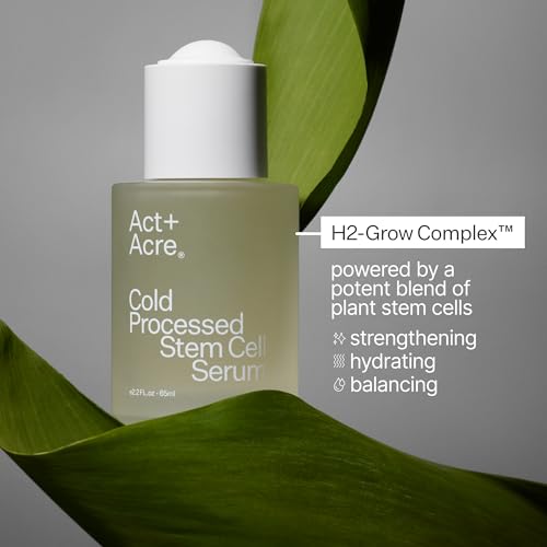 Act+Acre 3-Pack Mini Cold Processed Stem Cell Scalp Serum - Promotes Thicker and Fuller-Looking Hair - Soothes and Hydrates the Scalp - Sulphate and Paraben Free - Aloe Vera for Improved Scalp Health.