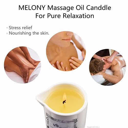 MELONY Lavender Massage Candle, 8.1oz Massage Oil & Lotion Candles for Relaxing Massage, Holiday Gift for Women & Men