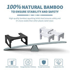 BQYPOWER Toilet Stool, Bamboo 8 Inch Toilet Potty Stool, Foldable Bathroom Poop Stool with Non-Slip Mat for Adults Children…