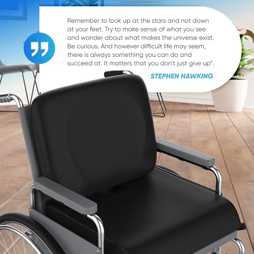 CUSHIO Wheelchair Cushion for Pressure Relief - (2-Piece Set) 18”x16” Anti-Slip Wheelchair Seat Cushions for Adults, Seniors with Lumbar Pillow and Removable Strap, Gel Cushion for Wheelchair