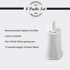 4 Pack Replacement Water Filter Compatible with Breville Sage Claro Swiss For Oracle Barista Bambino Espresso Coffee Machine Part #BES008WHT0NUC1