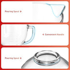 Glass Bowl Compatible With KitchenAid 4.5-5QT Tilt-Head Stand Mixers, Glass Mixing Bowl Replacement with Measurement Markings & Pour Spout for Kitchen Aid Mixer Accessory, Microwave & Freezer Friendly