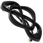 Camila Paris CP2437 French Hair Barrettes for Women Thick Hair, Hair Clip Black, Strong Hold Grip Barrette Hair Clips for Women, No Slip Styling Hair Accessories for Women, Made in France