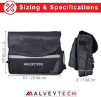 AlveyTech Saddle Bag for Mobility Scooter, Wheelchair, & Electric Power Chair (Small, Black) - Accessories Holder Armrest Side Pouch Storage Organizer Bags for Adults, Water-Resistant, Easy Install