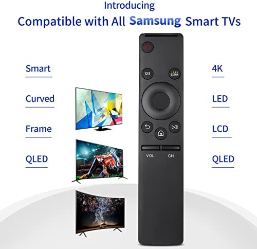Universal for Samsung-TV-Remote-Control Replacement,Compatible with All Samsung Smart Frame Curved QLED TVs