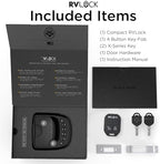 RVLOCK Compact RV Lock Keyless Entry with Remote, Secure Camper Latch Replacement, Durable RV Door Lock Replacement for Trailers with Patented Security Technology