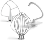 Attachments Accessories fit for Kitchenaid 4.5 QT Stand Mixer K45WW Wire Whip K45DH Dough Hook K45B Coated Flat Blade Paddle K45 K4SS K45SS KSM75 KSM90 KSM95 KSM100 KSM103 KSM110 KSM150PS prime&swift