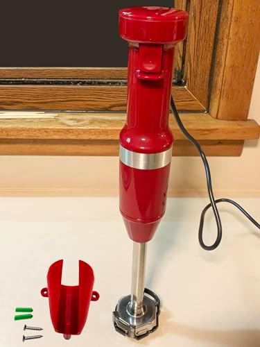 Hand Blender Mount, Hand Blender Holder Compatible with KitchenAid Corded Hand Blender KHBV53, Mixer Accessories, Red, 1 Pack