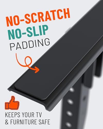 ECHOGEAR TV Legs Replacement TV Stand for Screens Up to 65" - Foldable TV Bracket Includes Hardware, Anti-Slip & Non-Scratch Pads - Easy 3-Step Install TV Feet w/Wide VESA Compatibility