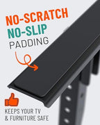 ECHOGEAR TV Legs Replacement TV Stand for Screens Up to 65" - Foldable TV Bracket Includes Hardware, Anti-Slip & Non-Scratch Pads - Easy 3-Step Install TV Feet w/Wide VESA Compatibility