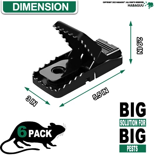 Large Rat Traps, Excellent Traps for Gophers, Mouse Traps Indoor Outdoor, Snap Traps That Work, Quick Effective Sanitary Safe, Snap Trap for Trapping Against Mouse, Chipmunk