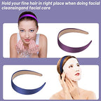 anezus 16 Pcs Satin Headbands Bulk 1 Inch Anti-slip Ribbon Hair Bands Plain Hard Headbands for Women Girls DIY Craft Hair Accessories (Multicolor)