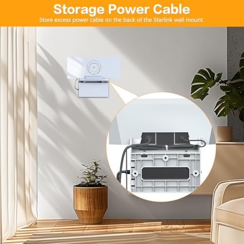 Starlink Gen 3 Router Mount, 2-in-1 Mounting Kit for Starlink Standard V3 Mesh Router and Power Supply, Space Saving Wall Bracket Holder Accessories
