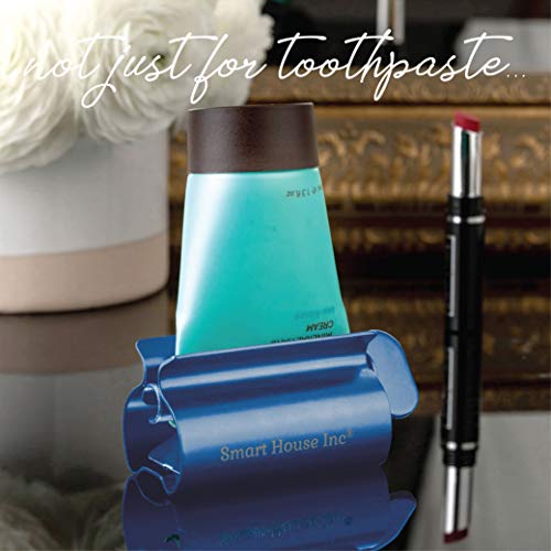 Toothpaste Squeezer Tube Roller Stainless Steel Tube Squeezer Rollers, Saves Toothpaste, Creams, Puts an end to Waste (Blue)