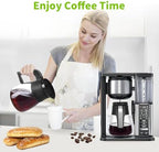 CM401 10-Cup Coffee Pot Replacement for Ninja Specialty Hot & Iced Coffee Maker, Compatible with Ninja CM400 CM371 CFN601 CFP101 CP300 CP301, Glass Carafe with Brew-Through Lid