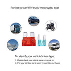 CrocSee 120 Pieces - Car Fuses Assortment Kit, Blade-Type Automotive Fuses - Standard & Mini Size (2A/3A/5A/7.5A/10A/15A/ 20A/25A/30A/35A/40A), Replacement Fuses for Car/RV/Truck/Motorcycle/Boat