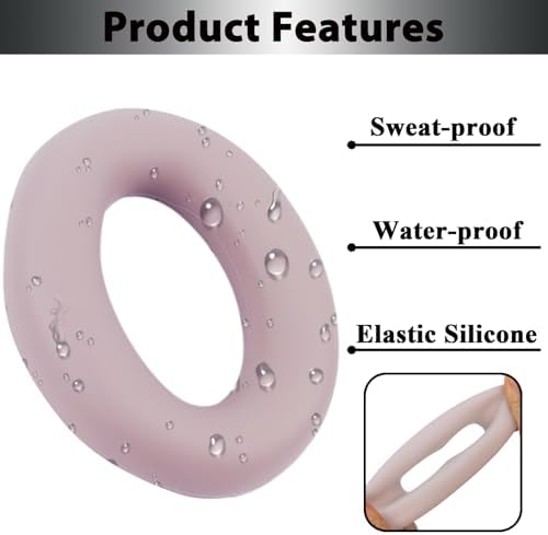 Adhiper 3Sets Silicone Sweat Case Cover for Sony WH-1000XM4 WH-1000XM3 Headphones, XM4 Covers Accessories with Washable Silicone Ear Pads Covers & Headband Cover & Ear Cups Covers - Smoky Pink