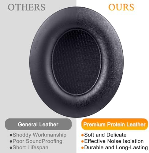 SoloWIT Replacement Ear Pads Cushions for Beats Studio 2 & Studio 3 Wired & Wireless Headphones, Earpads with Soft Protein Leather, Noise Isolation Memory Foam, Added Thickness - Titanium