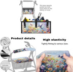 LedBack Universal Walker Accessories Hummingbird Daisy Walker Seat Covers Rollator Walker Seat and Backrest Covers Underseat Pouch Tote for Rolling Walkers