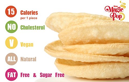 Kim's Magic Pop Freshly Popped Rice Cakes | Keto, Vegan | Onion Flavor | 6 Bags | 15 Cakes per Bag | Low Carb, Sugar Free, Fat Free, Natural, Multigrain Korean Snack | Easy Bread, Chip, Cracker Replacement