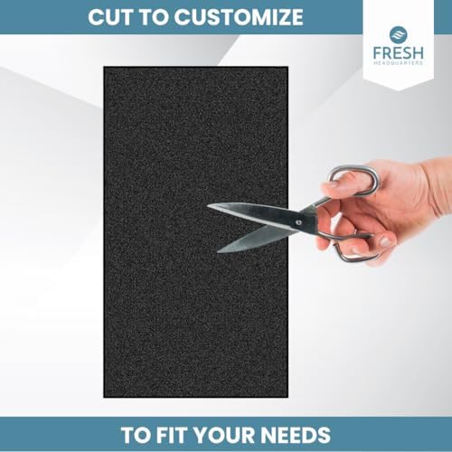 2PK Replacement Activated Carbon Over the Range Microwave Air Filters - Universal Size Cut to Fit Models Frigidaire Whirlpool GE LG Maytag KitchenAid - Made in USA (18"x15")