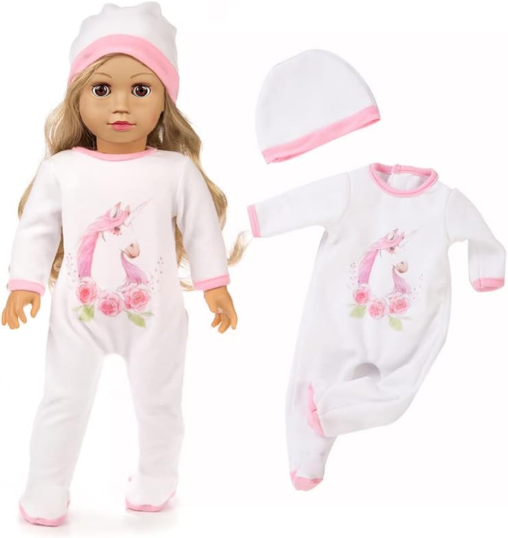 ZQDOLL 19 pcs American Doll Clothes Gift for 18 inch Doll Clothes and Accessories, Including 10 Complete Sets of Clothing