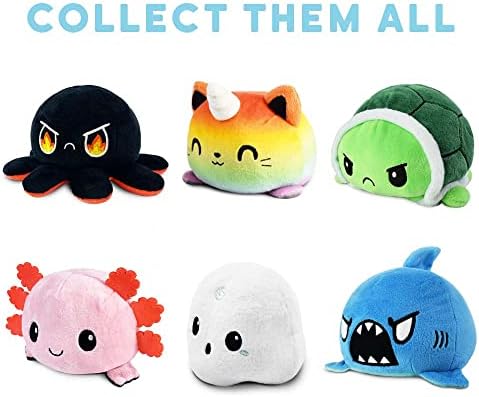 TeeTurtle - The Original Reversible Turtle Plushie - Green - Cute Sensory Fidget Stuffed Animals That Show Your Mood 4 inch