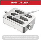 All Metal Pasta Attachment 3 In 1 Set For Kitchenaid Stand Mixer, Included Pasta Sheet Roller, Spaghetti Cutter, Fettuccine Cutter Maker Accessories And Cleaning Brush