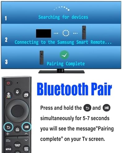 Upgraded BN59-01385A Solar Rechargeable Voice Remote Control Replacement for Samsung Smart TV – Solar Cell, Voice & Bluetooth Plus USB-C Charging for Neo QLED, The Frame, and Crystal 4K/8K UHD