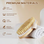 POPCHOSE Dry Brushing Body Brush, Dry Brush for Body, Natural Bristle Dry Skin Exfoliating Brush Body Scrub for Flawless Skin, Cellulite Reduction, Lymphatic Drainage and Blood Circulation Improvement