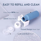FADVAN Travel Bottles for Toiletries, 3.3oz Tsa Approved Travel Size Containers, BPA Free Leak Proof Silicone Travel Bottles, Refillable Travel Accessories Easy to Squeeze and Clean (Morandi)