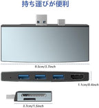 Surface Pro 6/ Pro 5/ Pro 4 Docking Station USB Hub, Surface Pro Docking Station with 4K HDMI, 3X USB3.0 Ports, SD/TF Card Reader, Accessories for Microsoft Surface Pro 4/5/6