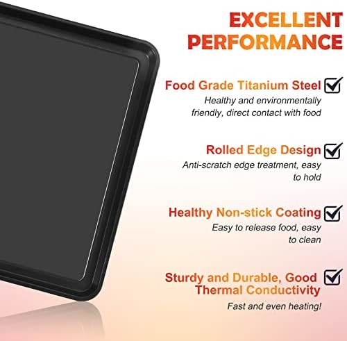 13" × 13" Nonstick Baking Sheet, Replacement Baking Pan for Ninja SP100, SP101, SP1001C, SP201 Foodi Air Fry Oven, Baking Tray for Ninja Foodi 8-in-1 Air Fry Oven