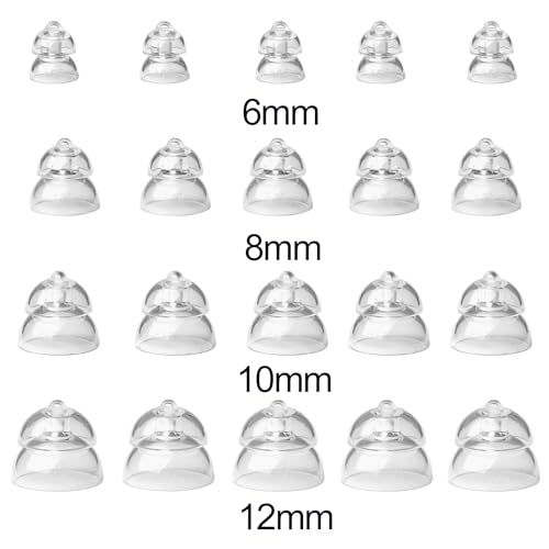 MiniFit Power Domes for Oticon Hearing Aids, 10mm Replacement Domes for Oticon Mini RITE Hearing Aids with Cleaning Brush Tools Kit and Carry Case (10mm)