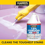 HARRIS 12% Concentrated Food Grade Hydrogen Peroxide, 128oz, for Kitchen, Bath, Laundry, Home and Garden with Easy Fill Funnel