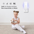 Pesteaze Flying Insect Trap, Plug-in Indoor & Killer for Flies, Mosquitoes, Fruit Flies, Moths & Gnats, with Adjustable Brightness UV Attractant Catcher & Night Light, 2 Device + 20 Glue Card Refills