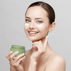 ME.FAN Travel Containers for Toiletries, TSA Approved 1.5 oz Silicone Cream Jars, Leak-proof Travel Size Containers, Travel Accessories with Lid for Cosmetic Face Hand 4 Pack White Lid - Desert Sage